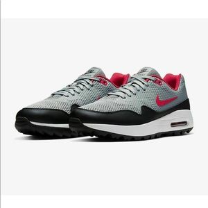 Nike Air Max 1 G Golf Shoes Particle Grey / Red